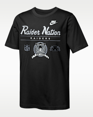 Детская футболка Las Vegas Raiders Rewind Hometown Slub Big Kids' Nike Dri-FIT NFL