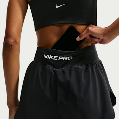 Nike Pro Sculpt Dri-FIT Yüksek Belli 2'si 1 Arada 8 cm Kadın Şortu görsel 6
