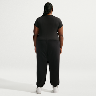 Nike Studio Fleece Orta Ağırlıklı Oversize Yüksek Belli Dar Paçalı Kadın Eşofman Altı görsel 5
