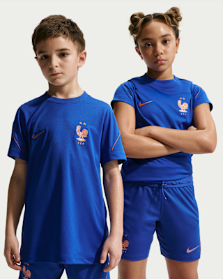 Детские шорты FFF Strike Big Kids' Nike Soccer Dri-FIT Short-Sleeve Top