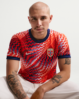Мужские шорты Norway Academy Pro Nike Dri-FIT Soccer Pre-Match Short-Sleeve Top