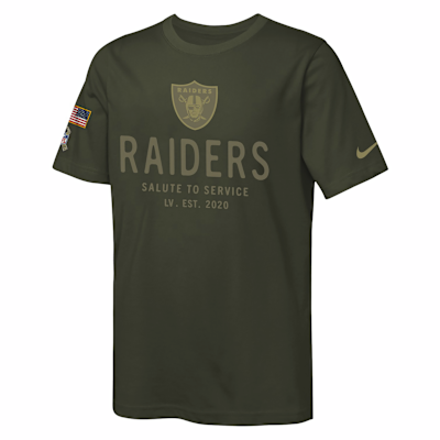 Las Vegas Raiders Salute to Service Sideline Big Kids’ Nike Dri-FIT NFL T-Shirt