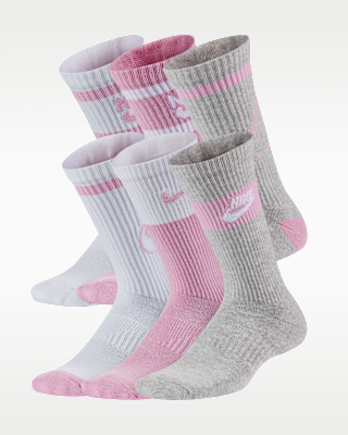 Детские носки Nike Everyday Kids' Cushioned Crew Socks (6 Pairs)