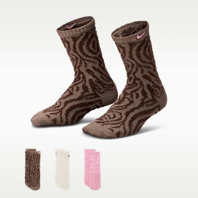 Calcetas Fashion para niños talla grande (3 pares) Nike Wild Warmth