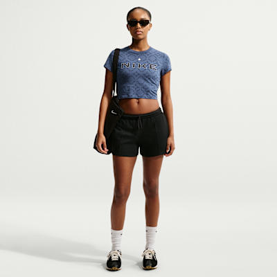 Nike Sportswear Chill Knit Dar Kesimli Crop Kadın Tişörtü görsel 4