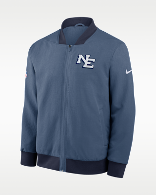 Мужская куртка New England Patriots Rivalries Collection Sideline Nike NFL Full-Zip Bomber