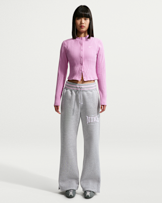 Женские  Nike Sportswear Phoenix Fleece High-Waisted Wide-Leg Pants
