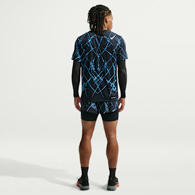 Nike AeroSwift Dri-FIT ADV Baskılı Kısa Kollu Erkek Koşu Üstü görsel 5