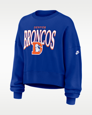 Женские Denver Broncos Rewind Phoenix Nike NFL Oversized Pullover Crew