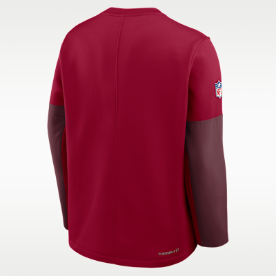 Playera de manga larga Nike Therma-FIT de la NFL para hombre Washington Commanders Scripted To Win Sideline Coach