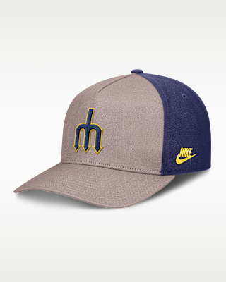 Мужские Seattle Mariners Cooperstown Rise Nike MLB A-Frame Adjustable Hat