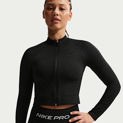 Nike Pro Seamless Tam Boy Fermuarlı Kadın Antrenman Üstü