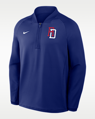 Мужские  Dominican Republic National Baseball Team 2026 World Baseball Classic Nike Dri-FIT 1/2-Zip Long-Sleeve Top