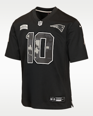 Детские джерси Drake Maye New England Patriots Salute to Service Big Kids' Nike NFL Game Jersey