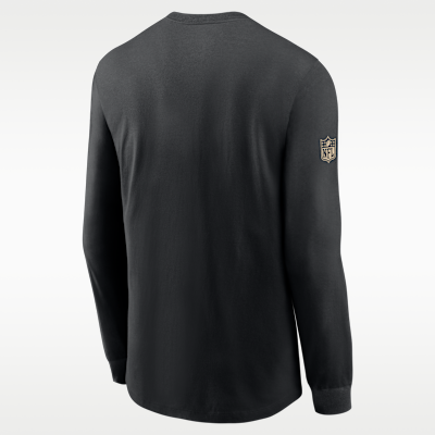 Playera de manga larga Nike Dri-FIT de la NFL para hombre New Orleans Saints Sideline Team Issue