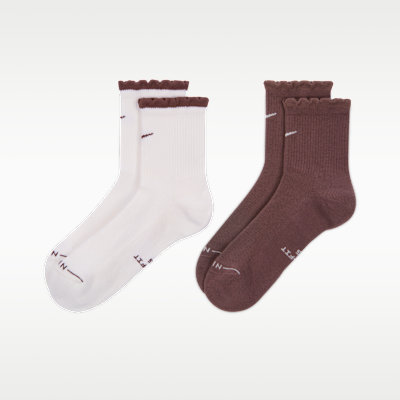 Nike Everyday Elevated Yuvarlatılmış Boğazlı Micro-Crew Çoraplar (2 Çift) görsel 2