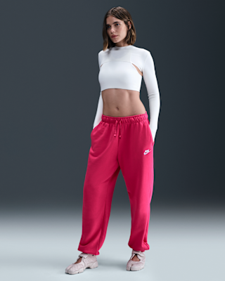 Женские Nike Sportswear Club Fleece Mid-Rise Oversized Sweatpants