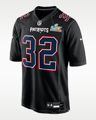 Мужские джерси TreVeyon Henderson New England Patriots Super Bowl LX Nike NFL Game Fashion Jersey