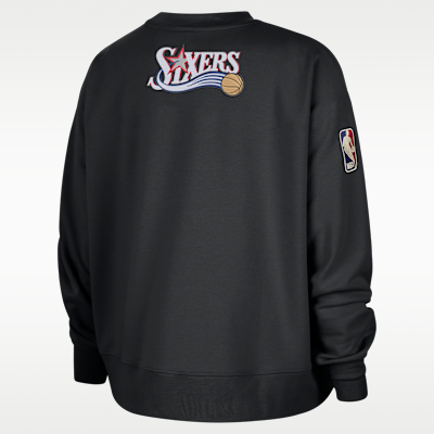 Philadelphia 76ers Hardwood Classics Women's Nike NBA Phoenix Fleece Premium Crewneck Sweatshirt
