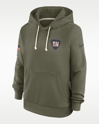 Женское худи New York Giants Salute to Service Sideline Nike Dri-FIT NFL Pullover Hoodie