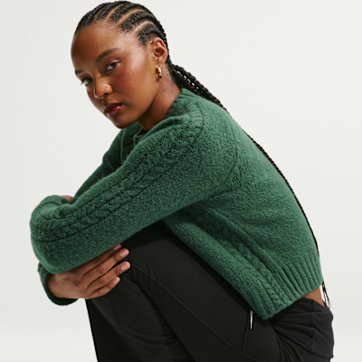 Nike Sportswear Chill Knit Dar Kesimli Uzun Kollu Kadın Sweatshirt'ü görsel 3