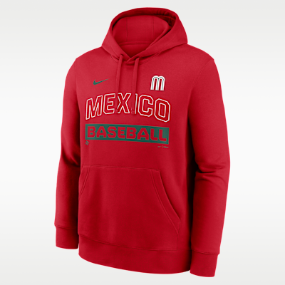 Sudadera con gorro sin cierre Nike para hombre Mexico National Baseball Team 2026 World Baseball Classic Club