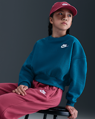 Детский свитшот Nike Sportswear Club Fleece Girls' Boxy Crew-Neck