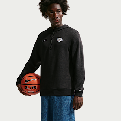 Sudadera con gorro de entrenador de básquetbol para hombre Gonzaga Bulldogs Nike NCAA