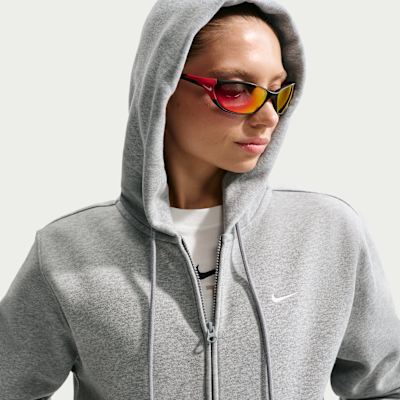 Nike Studio Fleece Orta Kalınlıkta Fermuarlı Kapüşonlu Kadın Sweatshirt'ü görsel 3