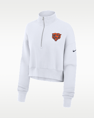 Женские  Chicago Bears Primetime Phoenix Nike NFL Oversized Cropped 1/4-Zip Crew
