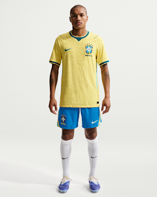 Мужские шорты Brazil 2026/27 Match Home Nike Aero-FIT Soccer Authentic Shorts