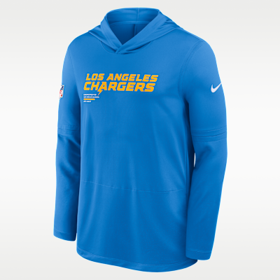 Los Angeles Chargers Pure Fury Sideline Men's Nike Dri-FIT NFL Long-Sleeve Hooded Top