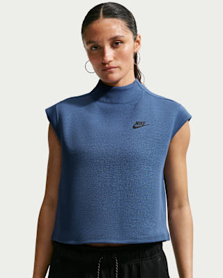 Женские шорты Nike Sportswear Tech Fleece Short-Sleeve Top