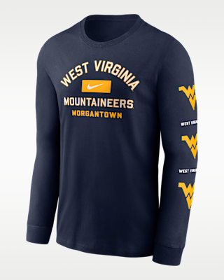 Мужская футболка West Virginia Campus Classic Location Nike College Long-Sleeve