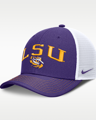 Женские LSU Primetime Arched Nike Dri-FIT College Trucker Adjustable Hat