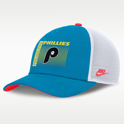 Gorra de rejilla Nike Dri-FIT de la MLB ajustable para hombre Philadelphia Phillies Neon 90s Rise