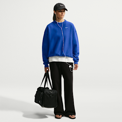 Nike Studio Kalın Fleece Kadın Oversize Crew Üst görsel 4