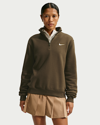 Женские Nike Studio Fleece Medium Weight 1/4-Zip Top