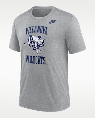 Мужская футболка Villanova Wildcats Nike Football Tri-Blend для футбола