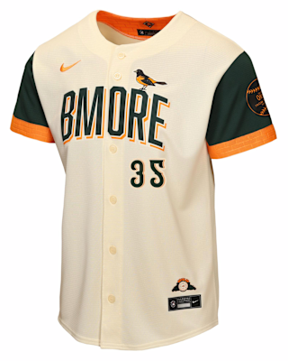 Детские джерси Adley Rutschman Baltimore Orioles City Connect Big Kid's Nike MLB Stadium Jersey