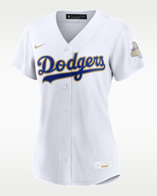 Женские джерси Los Angeles Dodgers 2025 World Series Champion Gold Series Nike MLB Stadium Jersey