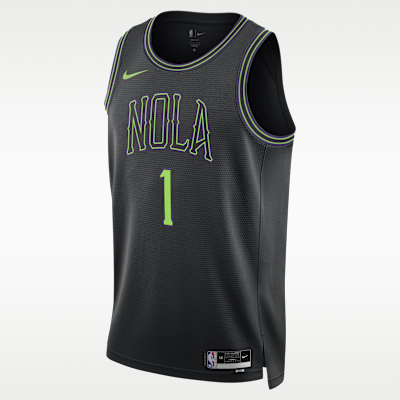 Jersey Nike Dri-FIT Swingman de la NBA para hombre Zion Williamson New Orleans Pelican City Edition 2023/24