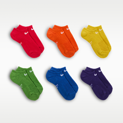 Nike Everyday Kids' Cushioned No-Show Socks (6 Pairs)