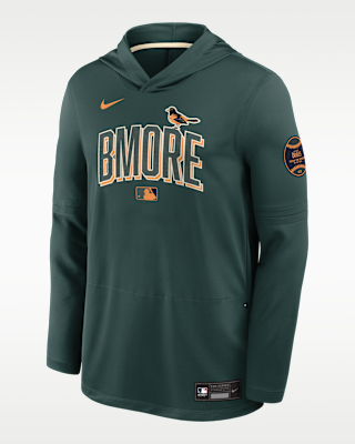 Мужские  Baltimore Orioles City Connect Nike Dri-FIT MLB Long-Sleeve Hooded Top
