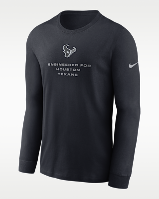 Мужская футболка Houston Texans Team Issue Nike Dri-FIT NFL Long-Sleeve