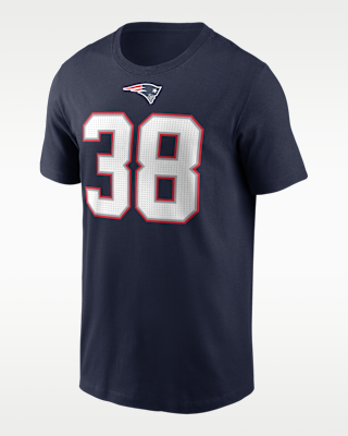 Мужская футболка Rhamondre Stevenson New England Patriots Nike NFL