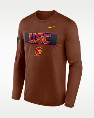 Мужская футболка USC 2026 Military Appreciation Legend Nike Dri-FIT College Long-Sleeve