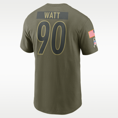 T.J. Playera Nike de la NFL para hombre T.J. Watt Pittsburgh Steelers Salute to Service