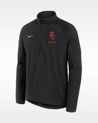 Мужские  USC 2026 Military Appreciation Stride Nike Dri-FIT College 1/2-Zip Long-Sleeve Top
