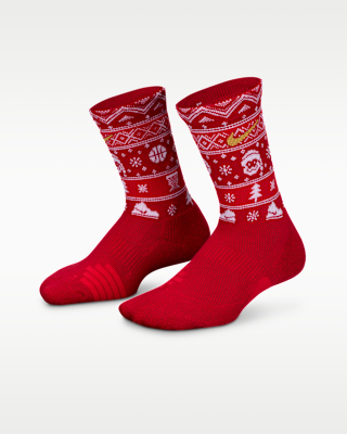 Unisex носки Nike Little Kids' Dri-FIT Holiday Elite Crew Socks